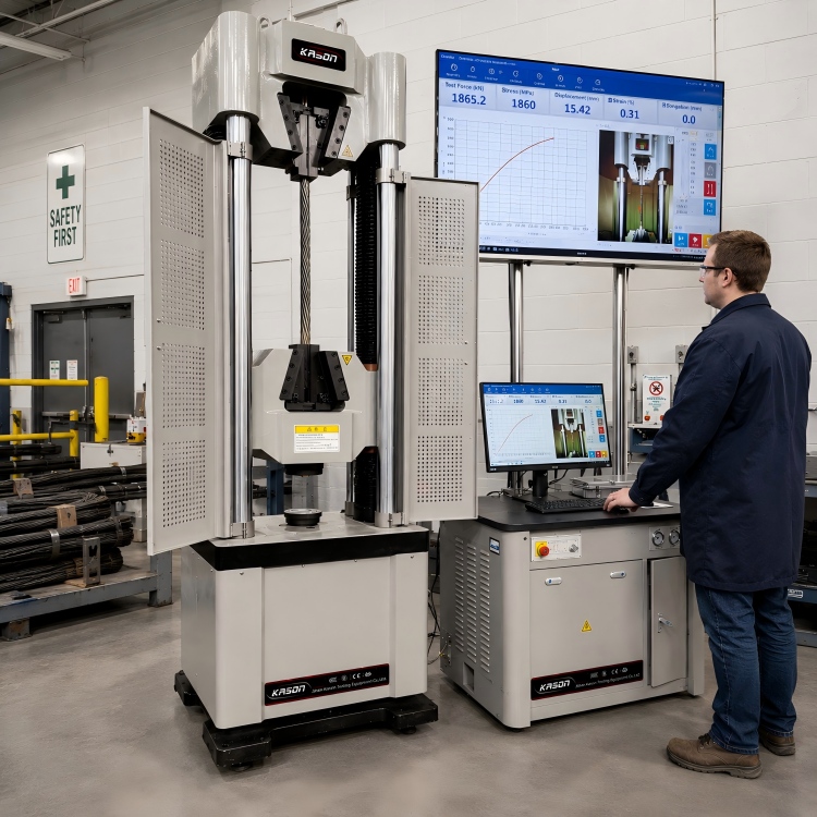 ISO 15630-3 ASTM A1061 ASTM A370 コンピュータ制御鋼ストランド引張試験機とは何ですか?