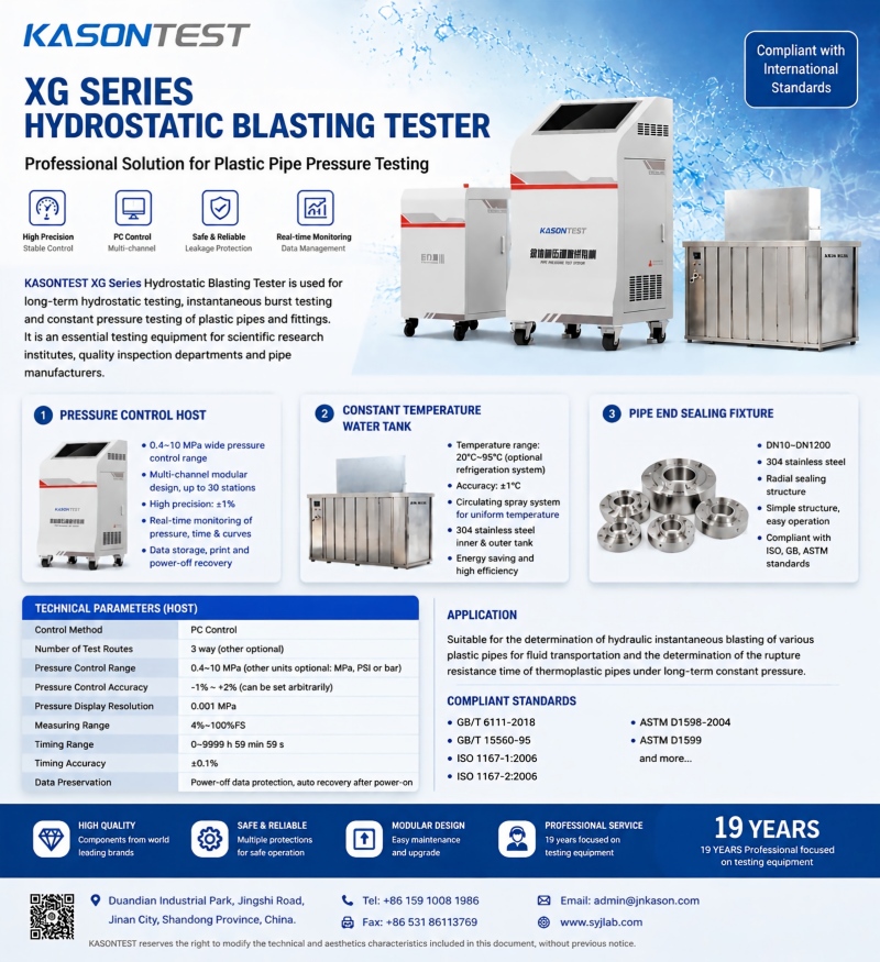 ISO 1167-2006, ASTM D1598-2004, and ASTM D1599 What is the Pipe Pressure Burst Testing Machine ?