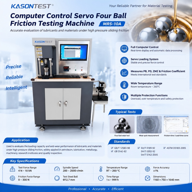 ASTM D5183-2005 SH / T 0762-2005 What is the Computer Control Servo Four Ball Friction Testing Machine?