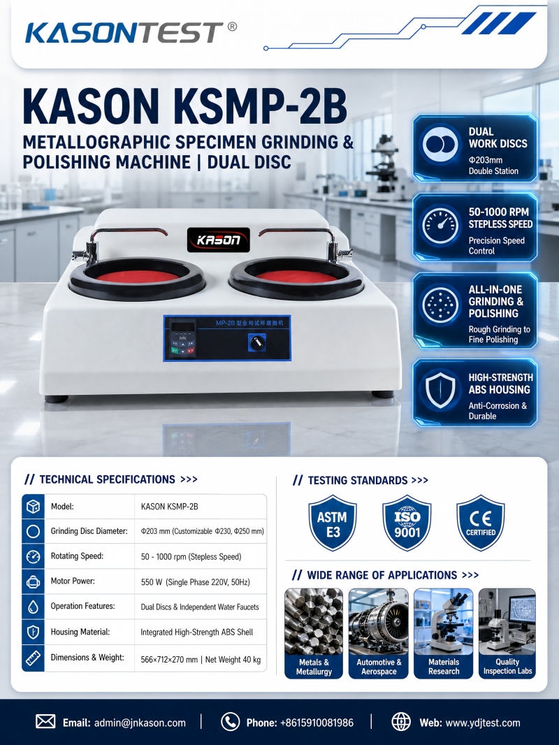 How Does the KSMP-2B Support Metallographic Sample Preparation According to Metallographic Testing Standards?